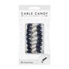 Cable Organizer Cable Candy Kleine Schlange, 3 Stück, schwarz und weiß