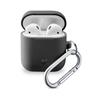 Protective cover with carabiner Cellularline Bounce for Apple AirPods 1 &amp; 2, black