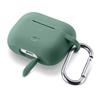 Protective cover with carabiner Cellularline Bounce for Apple AirPods Pro, green