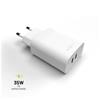 FIXED Dual USB-C Travel Charger 35W, white