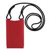 Taštička přes rameno s kapsou FIXED Verona s černou šňůrkou pro mobilní telefony do 7", červená