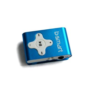 Mini MP3 Player Bsmart with a slot for memory cards, blue
