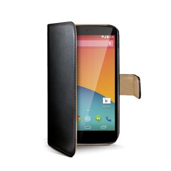 Pouzdro typu kniha CELLY Wally pro LG Nexus 5, PU kůže, černé