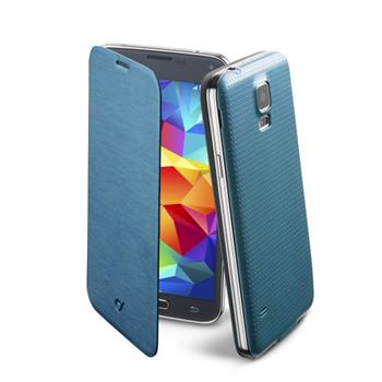 Pouzdro typu kniha CellularLine Backbook pro Samsung Galaxy S5 / S5 Neo, modré