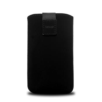 Univerzálne puzdro FIXED Velvet, microplush black, veľkosť XL