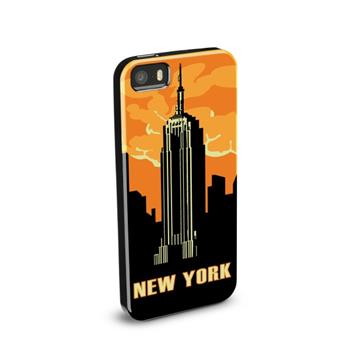 TPU pouzdro CellularLine Vintage pro Apple iPhone 5/5S, motiv New York