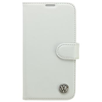 Kožené pouzdro typu kniha Volkswagen Book Case pro Samsung Galaxy S5 / S5 Neo, bílé