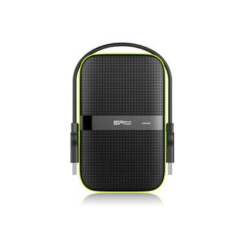 Durable external HDD Silicon Power Armor A60 USB 3.0, 1TB, black and green