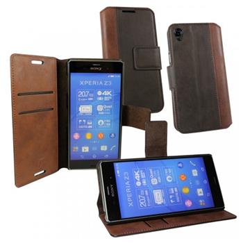 Housing type book OZBO Calico for Sony Xperia Z3, PU leather, brown