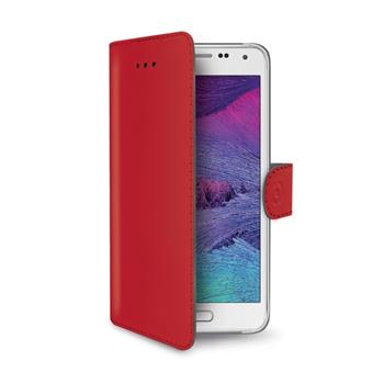 Pouzdro typu kniha CELLY Wally pro Samsung Galaxy S6, PU kůže, červené