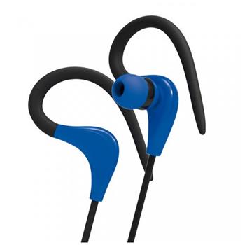 Sportovní stereo sluchátka Fontastic Active s funkcí handsfree, 3,5 mm jack, černo-modré