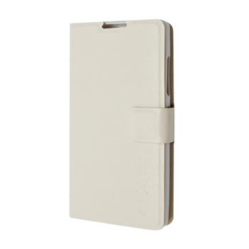Pouzdro typu kniha FIXED s gelovou vaničkou pro Lenovo A2010, bílé