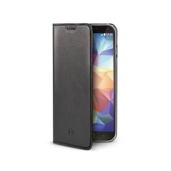 Ultra tenké pouzdro typu kniha CELLY Air pro Samsung Galaxy S5 / S5 Neo, PU kůže, černé
