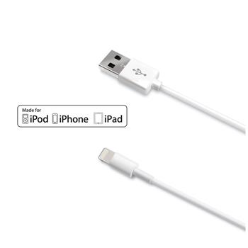 DCELLY USB data cable with narrow Lightning connector, white