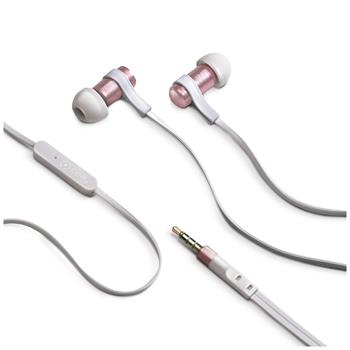 Stereo sluchátka CELLY BSIDE, 3,5mm jack, flat kabel, růžovozlatá