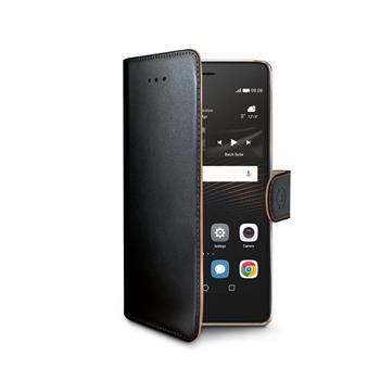 Pouzdro typu kniha CELLY Wally pro Huawei P9 Lite, PU kůže, černé