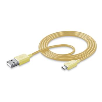 STYLE&COLOR datový kabel Cellularline s konektorem microUSB, žlutý