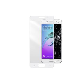 Ochranné tvrzené sklo pro celý displej CellularLine CAPSULE pro Samsung Galaxy A3 (2016), bílé