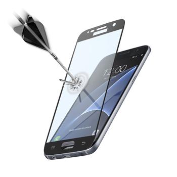 Ochranné tvrzené sklo pro celý displej CellularLine CAPSULE pro Samsung Galaxy S7, černé