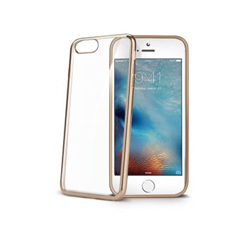 TPU pouzdro CELLY Laser - lemování s kovovým efektem pro Apple iPhone 7/8, zlaté
