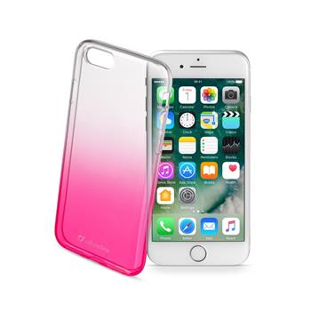 Ultratenký průhledný zadní kryt CellularLine SHADOW pro Apple iPhone 7/8, TPU, růžový