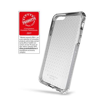 Ultra Protective Case Cellularline Tetra Force Shock-Twist for Apple iPhone 7/8, 2 Protection Grays, White