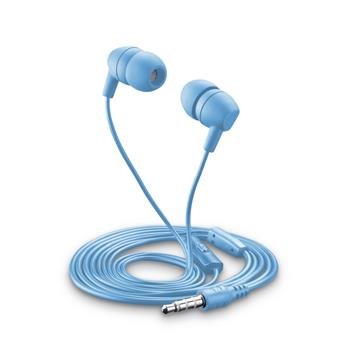 In-ear sluchátka CellularLine MUSIC SOUND BASIC s mikrofonem, 3,5 mm jack, modrá