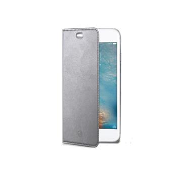Ultra tenké pouzdro typu kniha CELLY Air pro Apple iPhone 7/8, PU kůže, stříbrné,rozbaleno