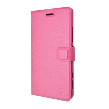 Pouzdro typu kniha FIXED s gelovou vaničkou pro Lenovo Vibe Shot, růžové,rozbaleno
