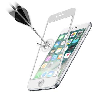 Ochranné tvrzené sklo pro celý displej Cellularline Capsule pro Apple iPhone 7/8/SE (2020), bílé