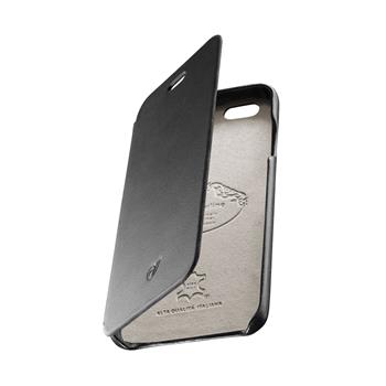 Luxusní pouzdro typu kniha CellularLine SUITE pro Apple iPhone 7/8, pravá kůže, černé