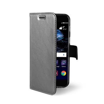 Ultra tenké pouzdro typu kniha CELLY Air pro Huawei P10 Lite, PU kůže, stříbrné