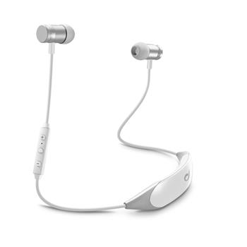 Bezdrátová In-Ear sluchátka CELLULARLINE COLLAR LIGHT, AQL® certifikace, mikrofon, dlouhá výdrž, magnet, bílá