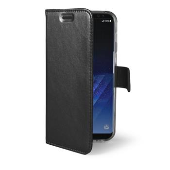 Ultra tenké pouzdro typu kniha CELLY Air pro Samsung Galaxy S8 Plus, PU kůže, černé