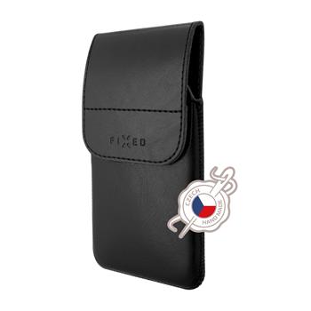 Pouzdro FIXED Pocket s klipem, PU kůže, velikost XL+, černé