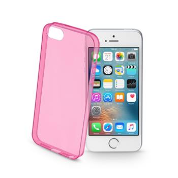 Barevné gelové pouzdro CELLULARLINE COLOR pro Apple iPhone 5/5S/SE, růžové