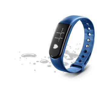 Bluetooth fitness bracelet with CellularLine EASYFIT TOUCH HR heart rate monitor, blue