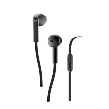 In-ear sluchátka CELLULARLINE LOUD s mikrofonem, AQL® certifikace, 3,5 mm jack, černé