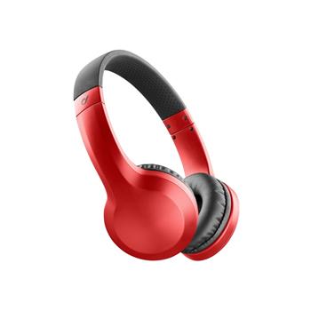 Bezdrátová sluchátka CELLULARLINE AKROS, AQL® certifikace, extra basy, červené
