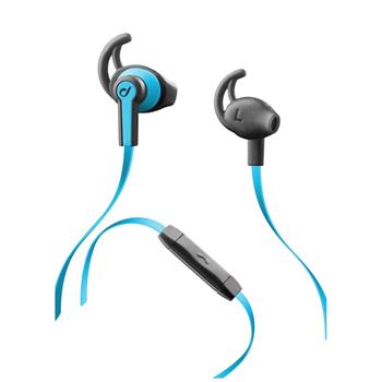 In-ear stereo slúchadlá CellularLine SPORT SPRING, AQL® certifikácia, ergonomický tvar, modrá