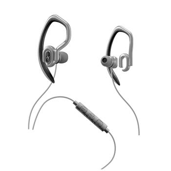 Športové in-ear stereo slúchadlá CellularLine SPORT JUMP s externým hákom, AQL® certifikácia, 3,5 mm jack, sivá