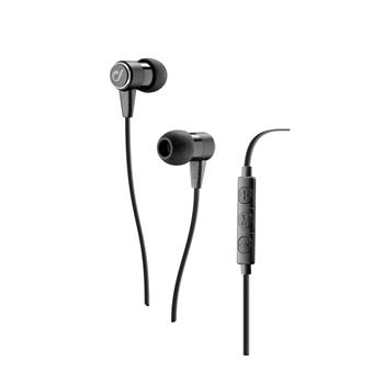 In-ear sluchátka CELLULARLINE POP UP s mikrofonem a dálkovým ovládáním, AQL® certifikace, 3,5 mm jack, černé