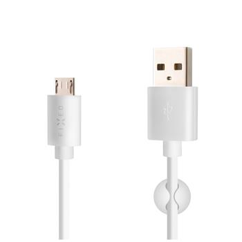 FIXED USB/MicroUSB Kabel, weiß