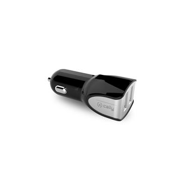 CL CELLY Turbo Car Charger with 2 x USB Output, 3.4 A, Black