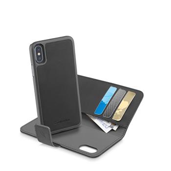 Book CellularLine COMBO 2v1 bookcase for Apple iPhone X/XS, removable back cover, black