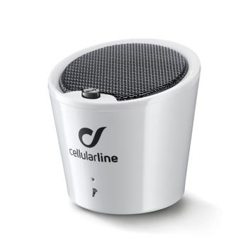 Bluetooth reproduktor CellularLine Scrabble s integrovaným mikrofonem, A2DP, handsfree, bílý,rozbaleno