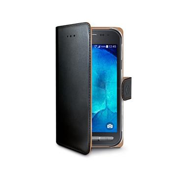 Pouzdro typu kniha CELLY Wally pro Samsung Galaxy Xcover 3, PU kůže, černé,rozbaleno
