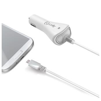 CL Autoladegerät CELLY mit Micro-USB-Anschluss, 1A, weiß, ausgepackt