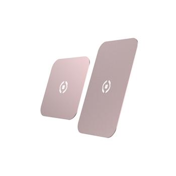 Plíšky CELLY GHOSTPLATE kompatibilní s magnetickými držáky pro mobilní telefony, růžovozlatý