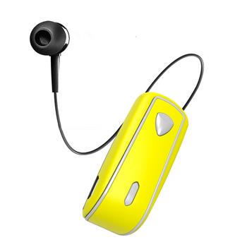 Bluetooth headset CELLY SNAIL s klipem a navijákem kabelu, žlutý